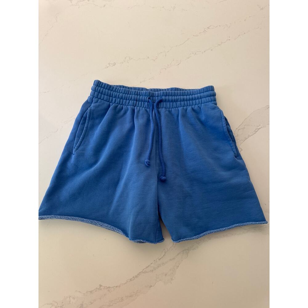 TNA Cozy Boyfriend Fleece Shorts in Blue Size Small